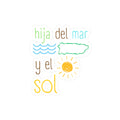 Hija del mar y el sol Puerto Rico - Sticker - Verano