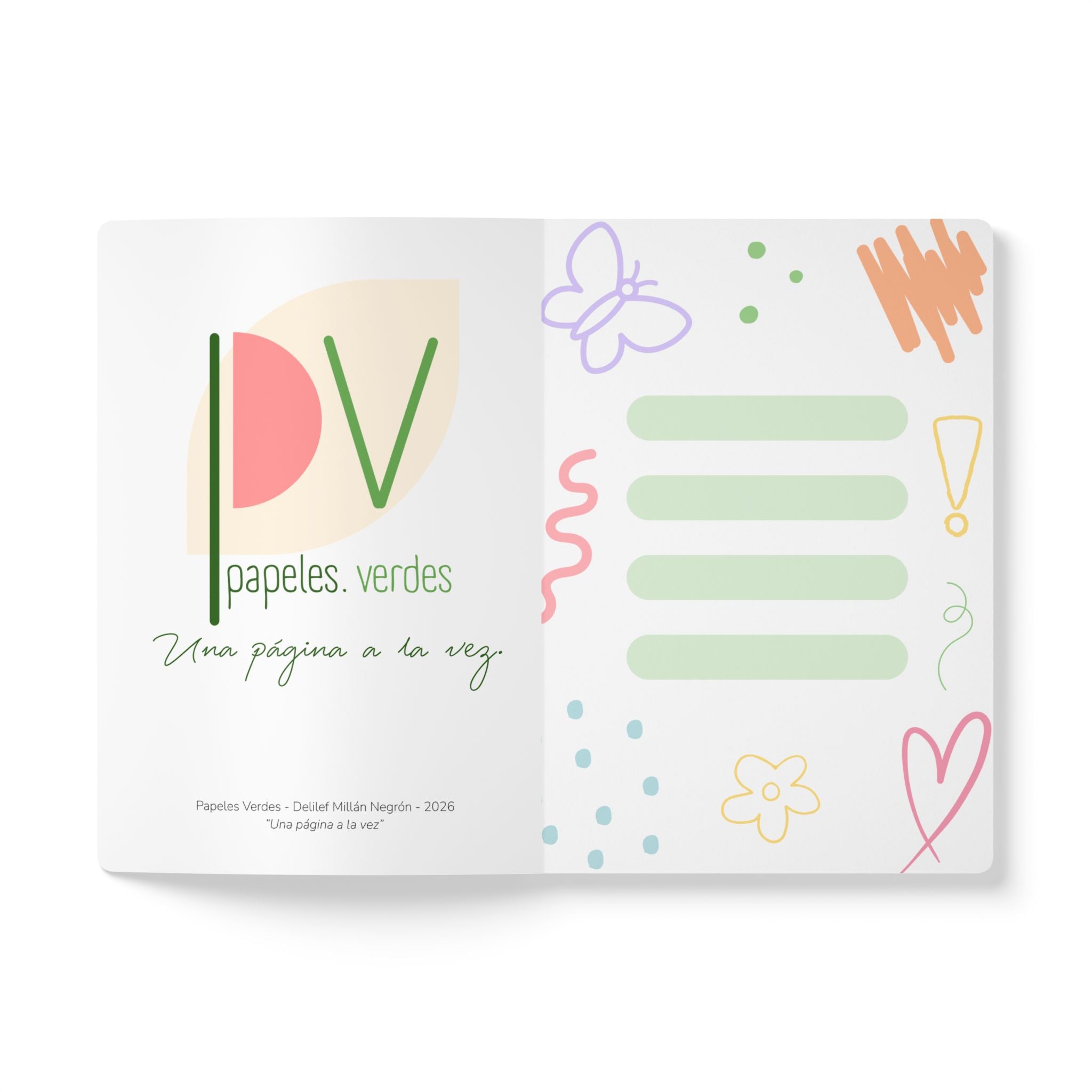 Libreta Confetti Pastel - "Todo va a estar bien" - Tapa Blanda 5" x 8" 100 hojas