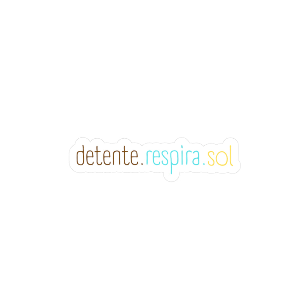 Detente.Respira.Sol - Vinyl Sticker - Verano