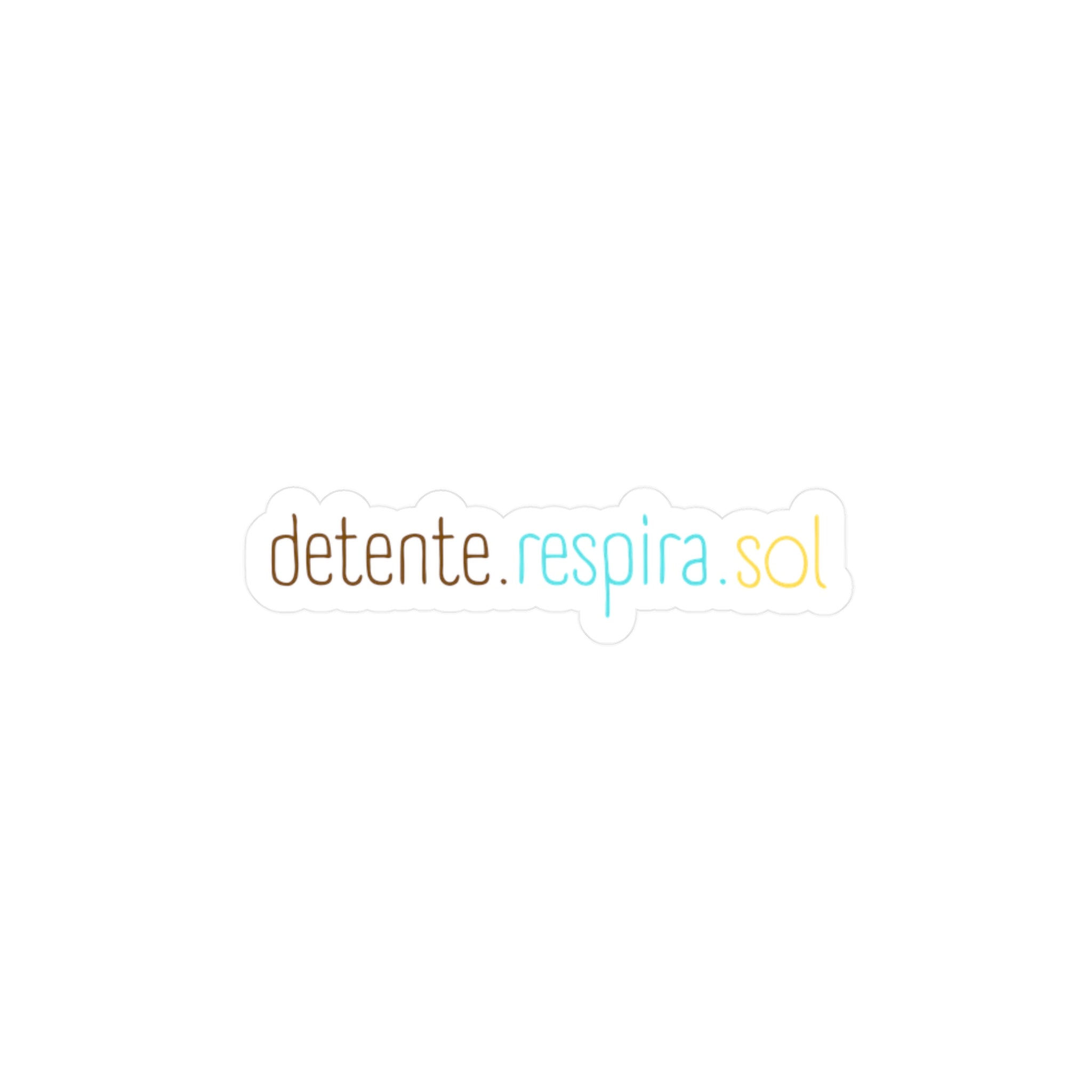 Detente.Respira.Sol - Vinyl Sticker - Verano