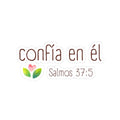 "Confía en Él" (Salmos 37:5) - Sticker religioso cristiano - Papeles Verdes