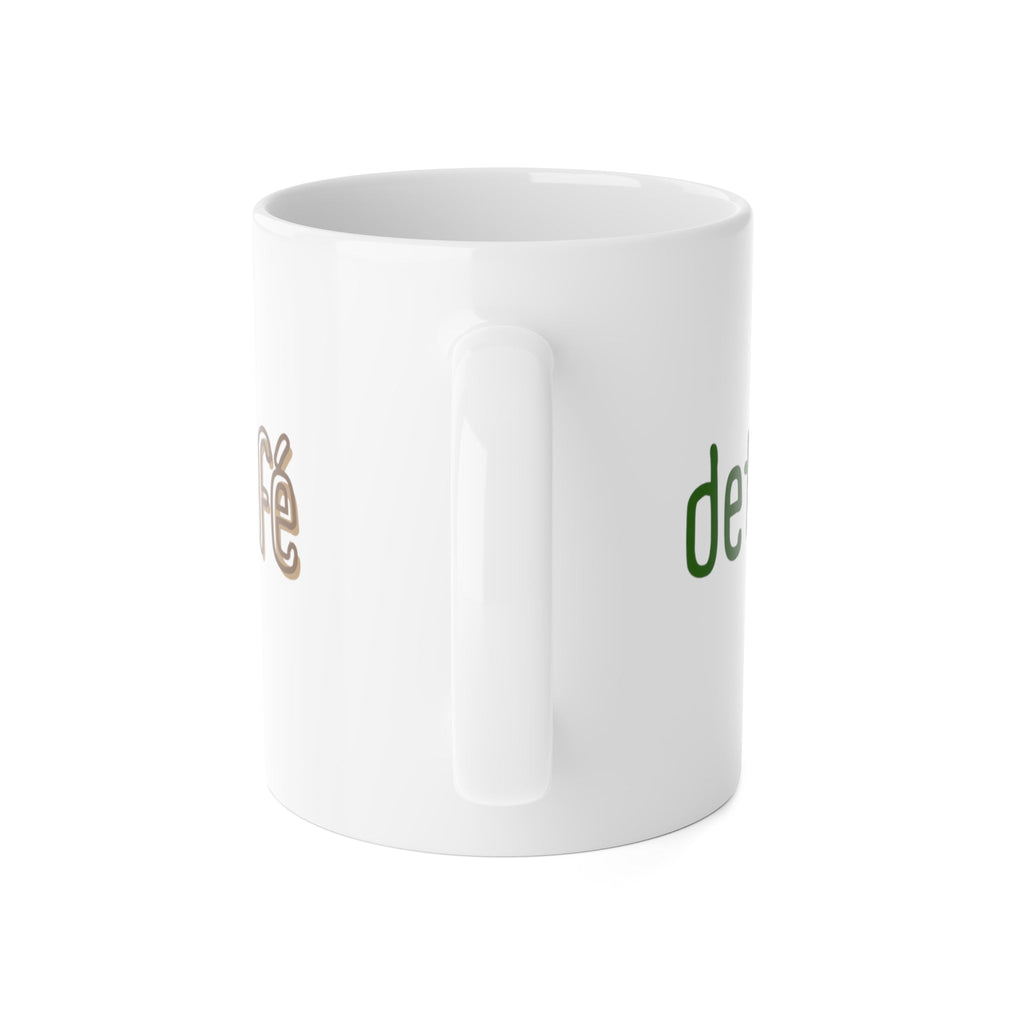 Detente. Respira. Cafe - taza de ceramica - Frase positiva (11oz) - Papeles Verdes