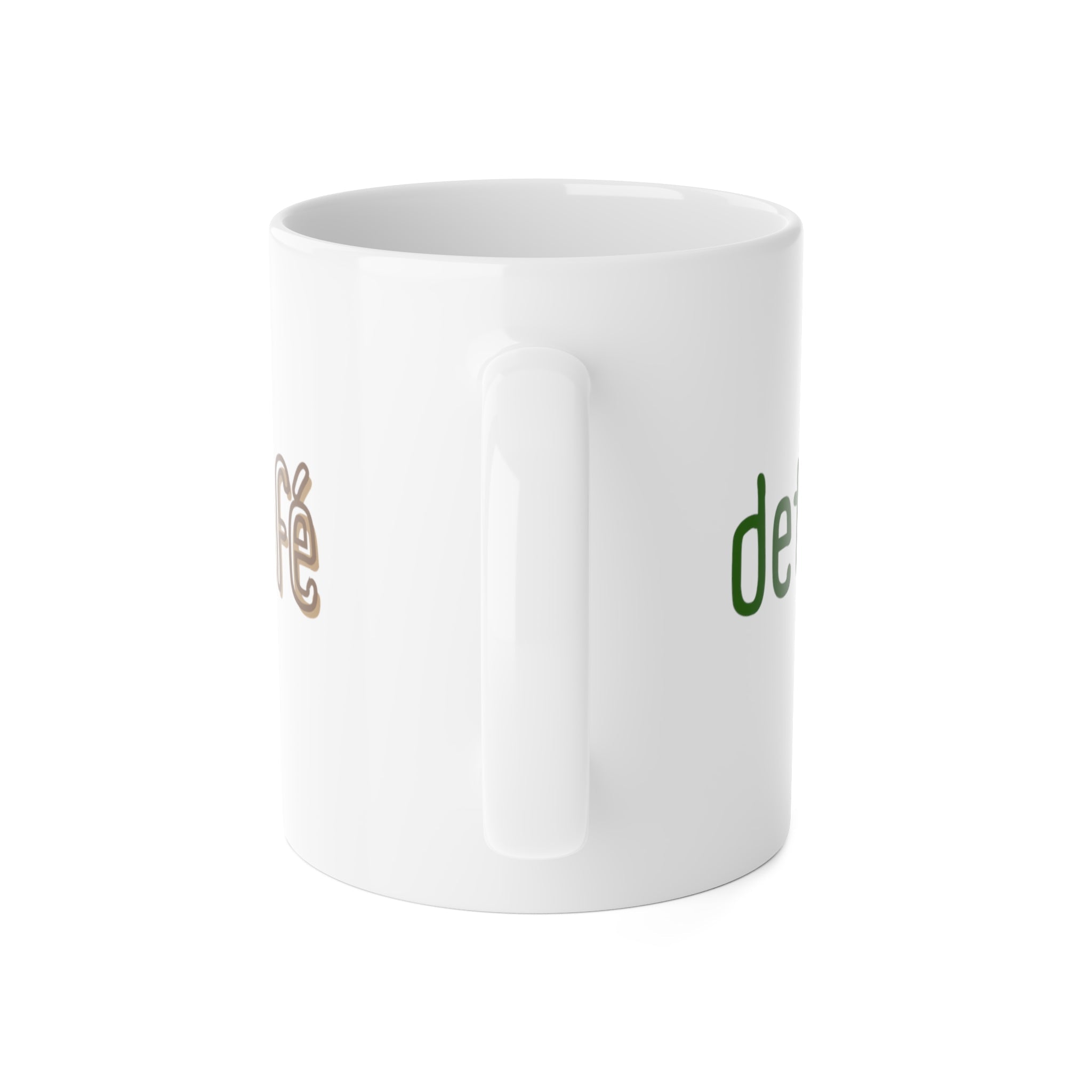 Detente. Respira. Cafe - taza de ceramica - Frase positiva (11oz) - Papeles Verdes