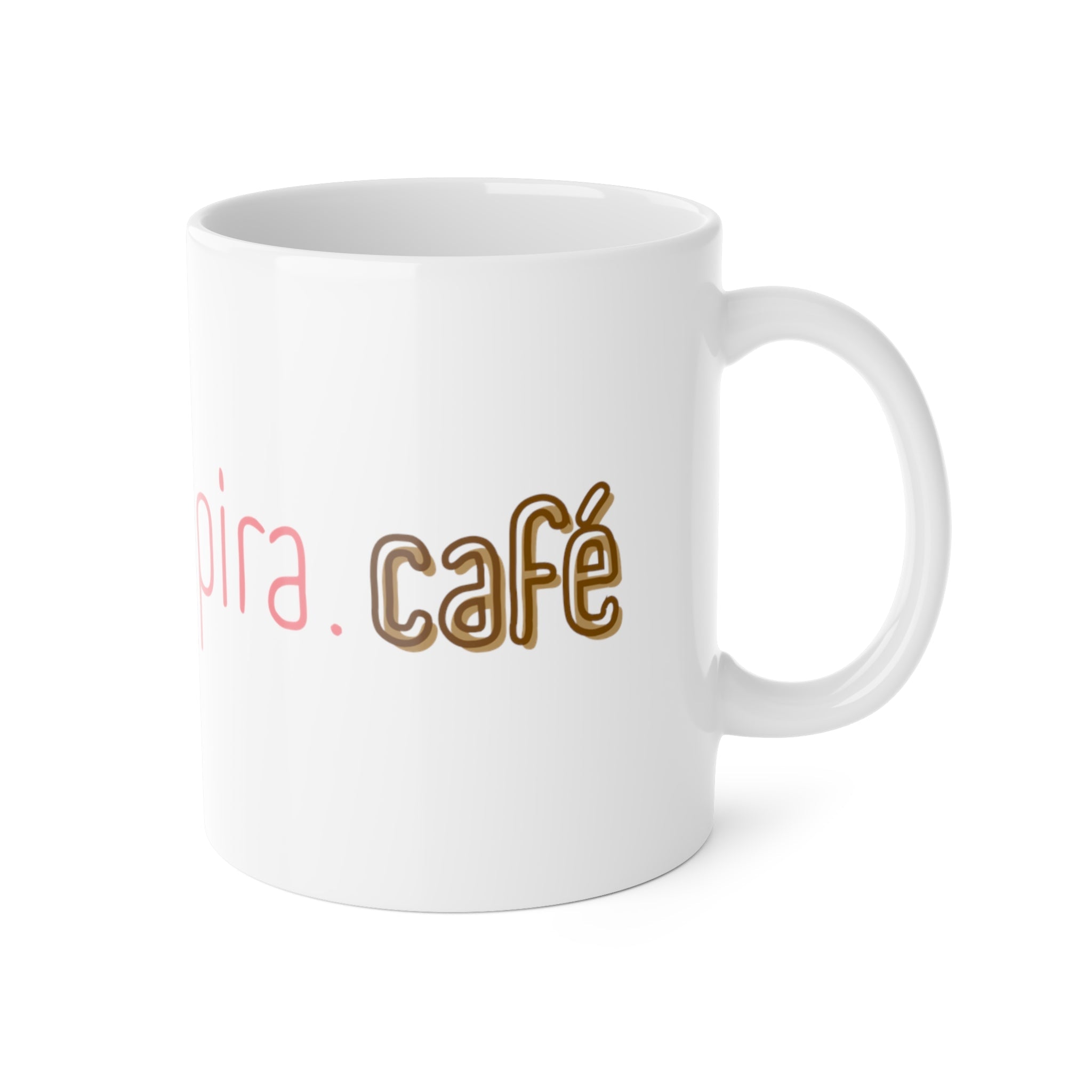 Detente. Respira. Cafe - taza de ceramica - Frase positiva (11oz) - Papeles Verdes