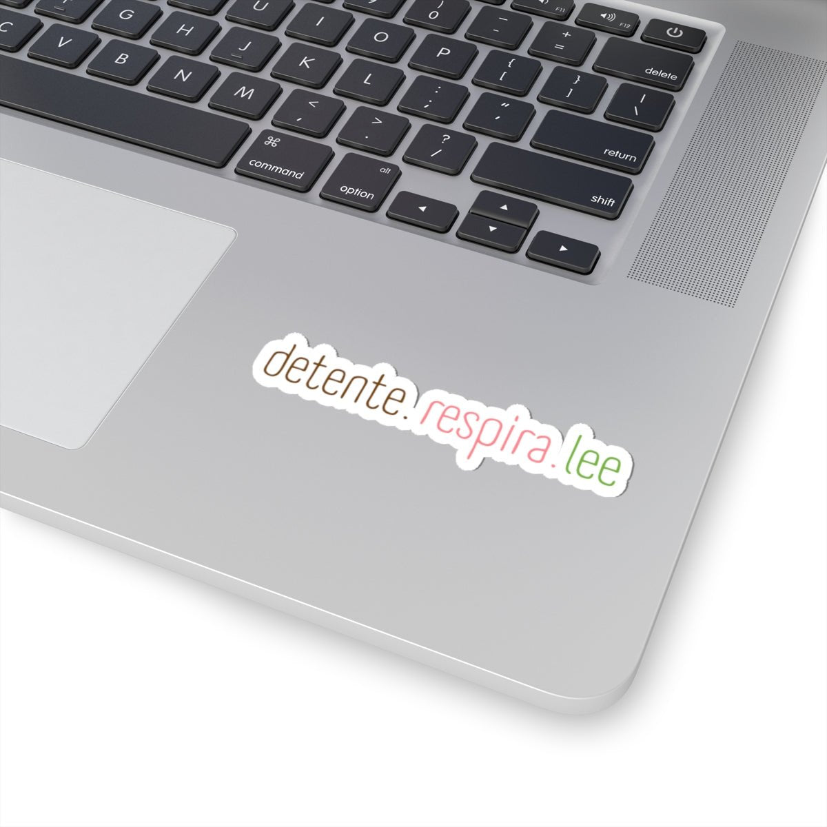 Detente. Respira. Lee. - Sticker - Frase Positiva - Papeles Verdes
