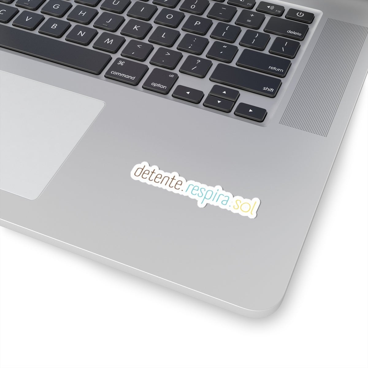 Detente. Respira. Sol. Vinyl Kiss-Cut Sticker — Calming Spanish Wellness Decal - Papeles Verdes