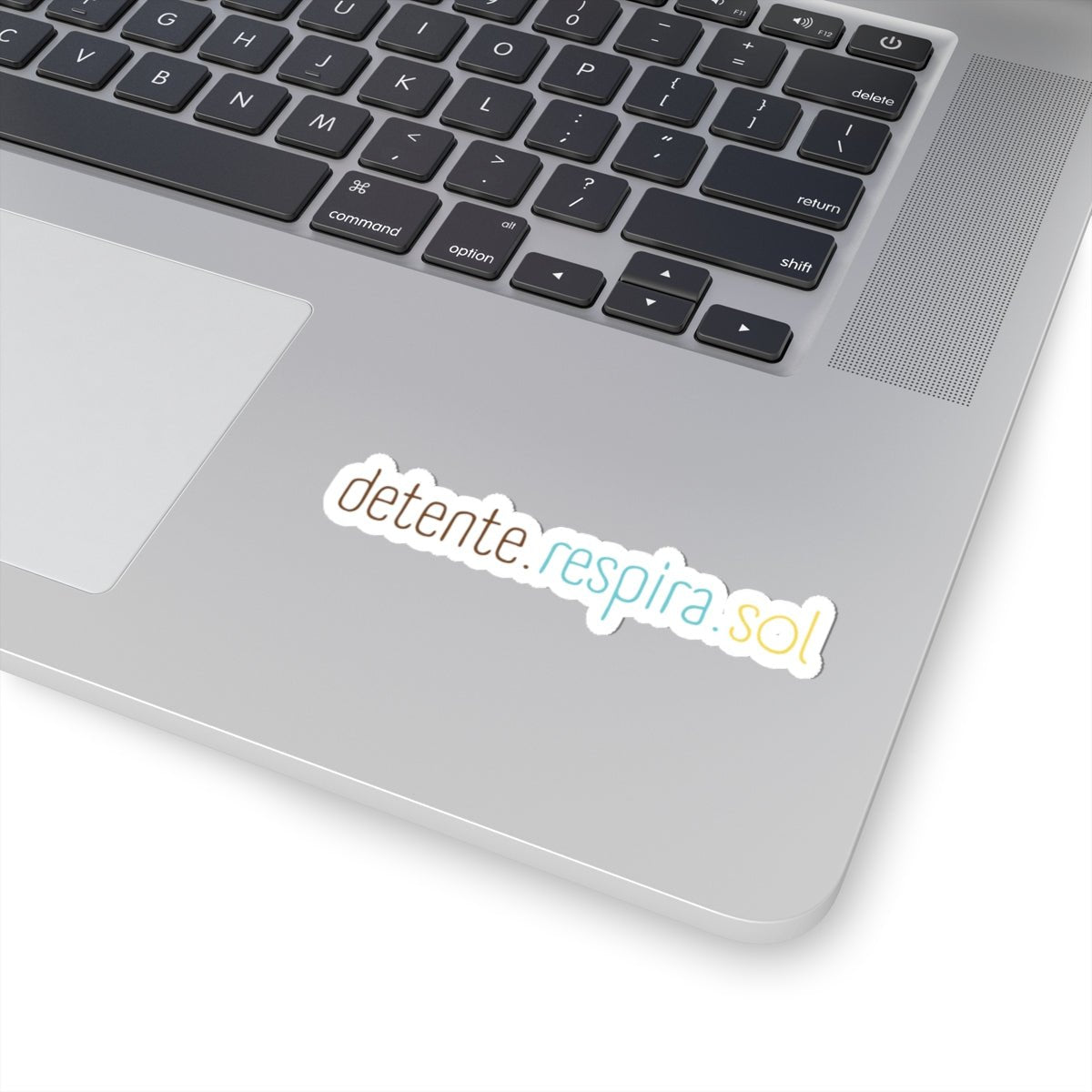 Detente. Respira. Sol. Vinyl Kiss-Cut Sticker — Calming Spanish Wellness Decal - Papeles Verdes