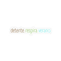 Detente. Respira. Verano. — Spanish Relaxation Kiss-Cut Sticker - Papeles Verdes