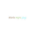 Detente.Respira.Playa - Vinyl Sticker - Frase Positiva - Papeles Verdes