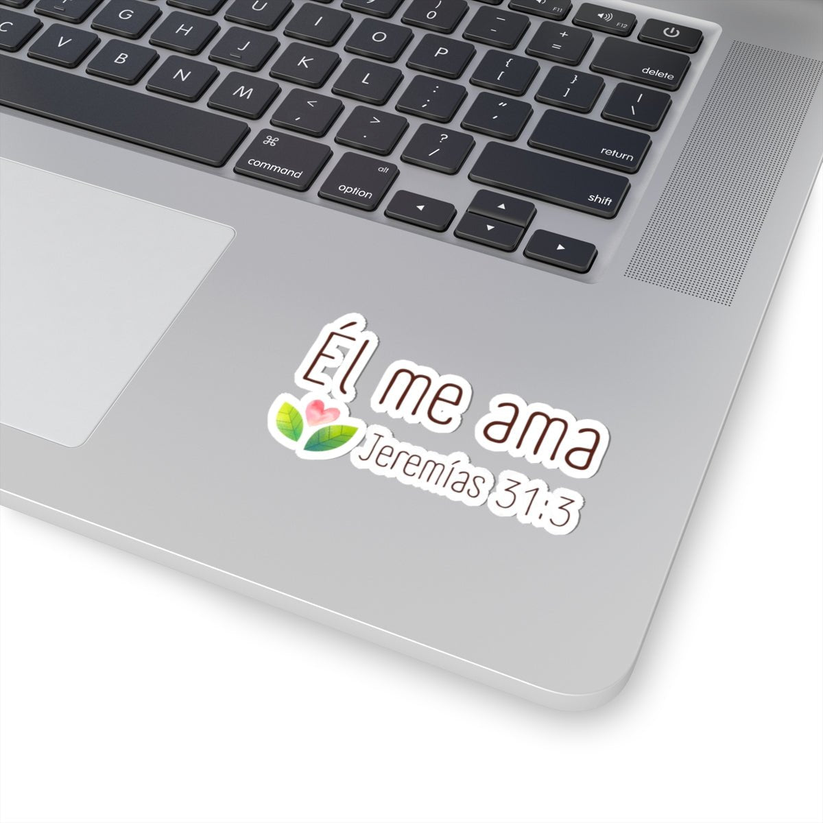 Él me ama - Sticker - Jeremías 31:3 Verso Biblia - Papeles Verdes