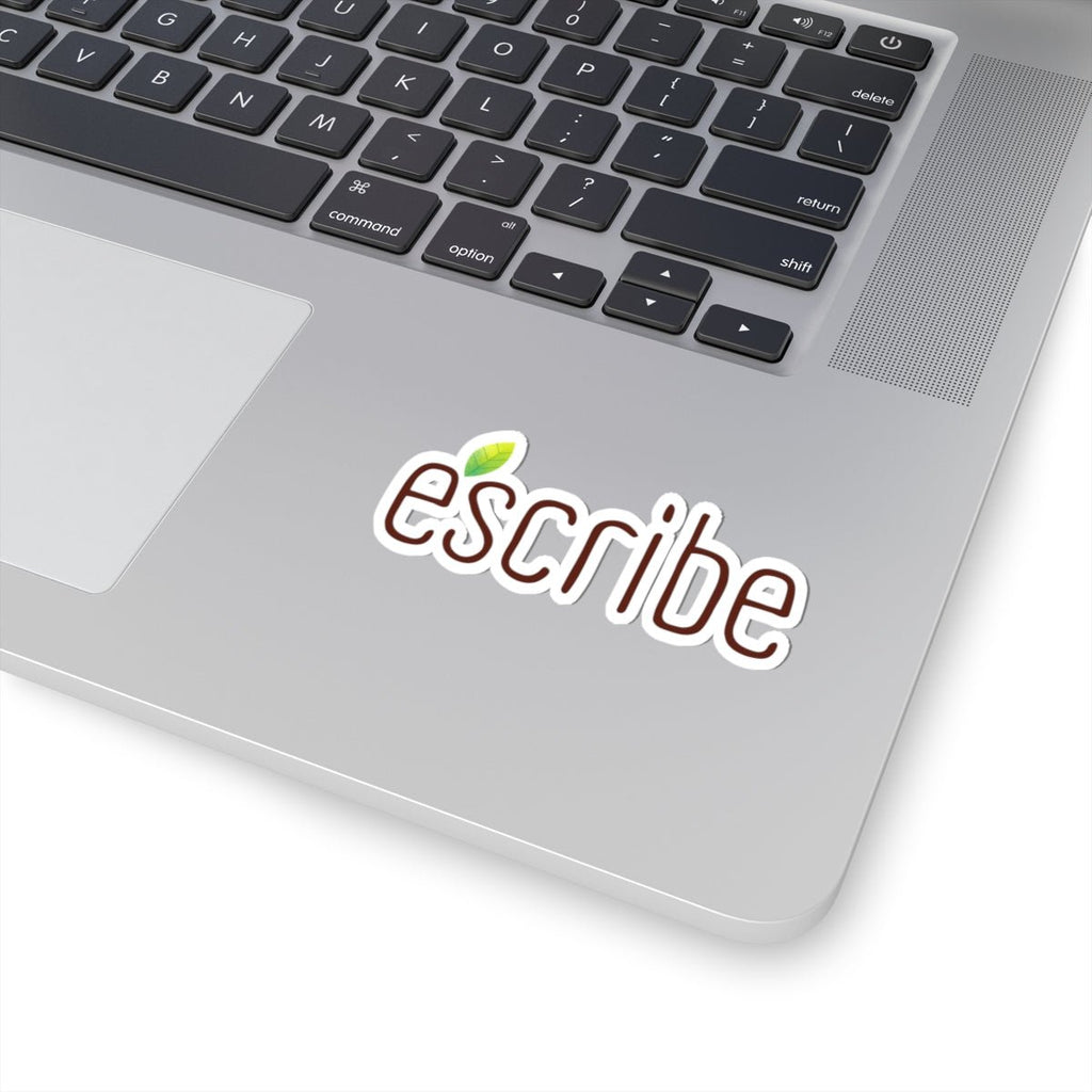 Escribe (marrón, hoja) - Sticker - Frase Positiva - Papeles Verdes