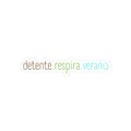 Kiss-Cut Sticker — “detente. respira. verano” Minimal Spanish Calm Decal - Papeles Verdes