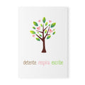 Libreta A5 Notebook — "Detente. Respira. Escribe" Tree & Heart Journal - Papeles Verdes