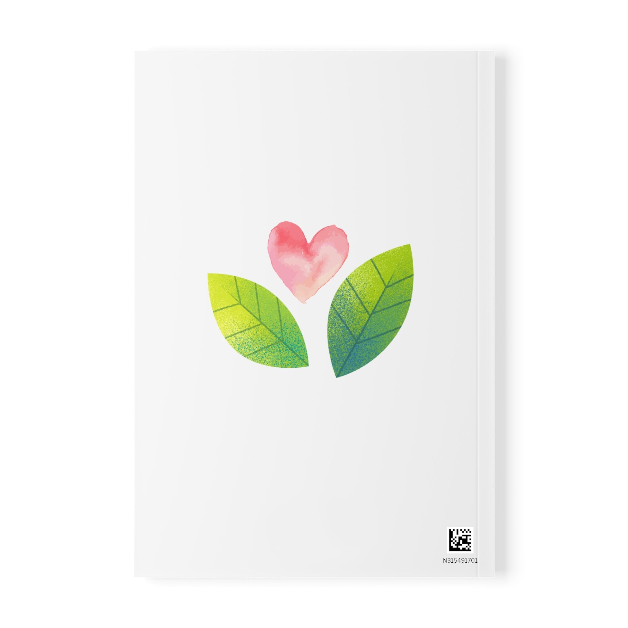 Libreta A5 Notebook — "Detente. Respira. Escribe" Tree & Heart Journal - Papeles Verdes