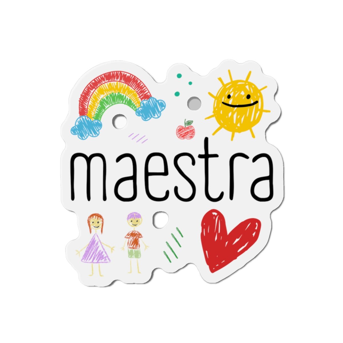 Maestra Arcoiris - Magnet/Iman - Back to school - Papeles Verdes