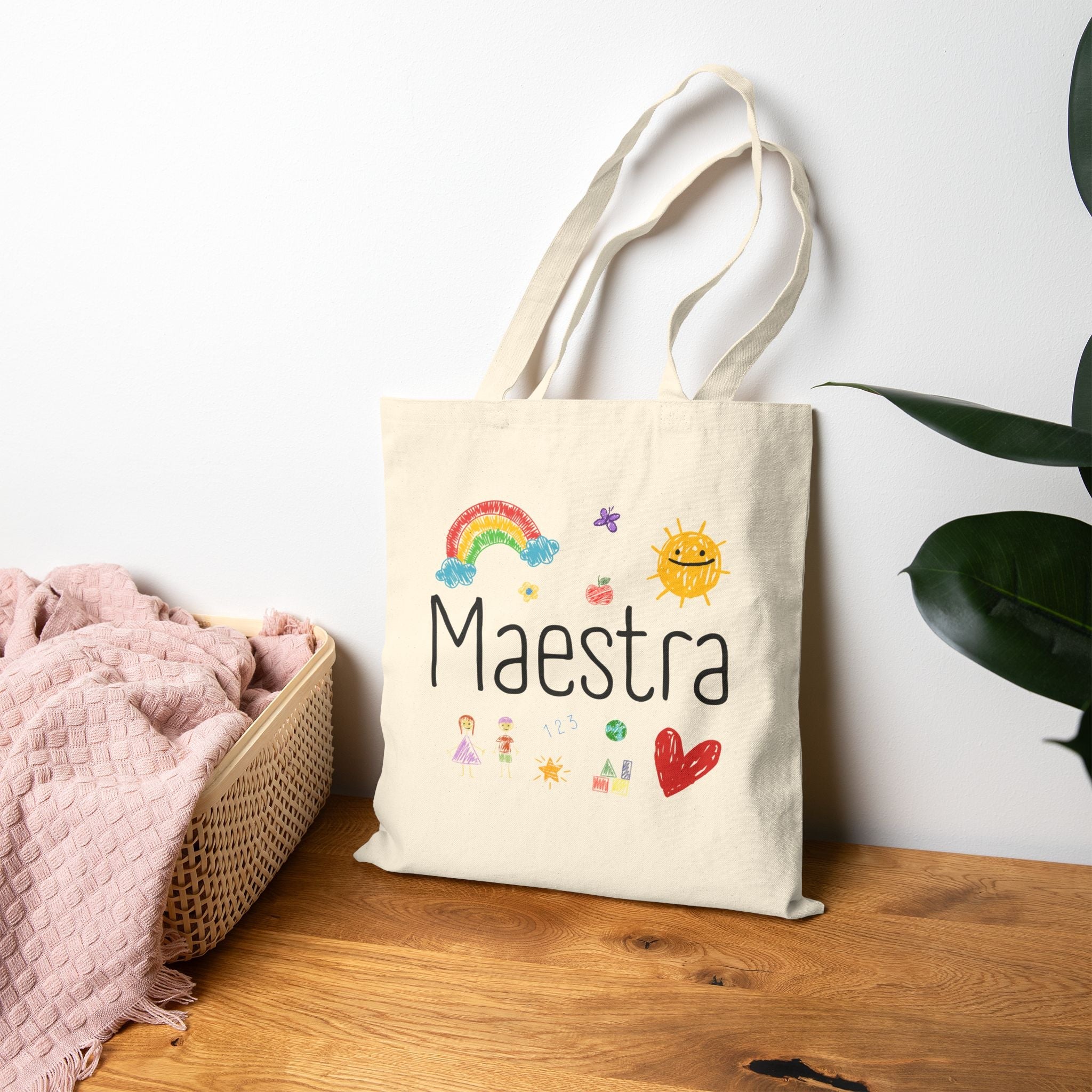 Maestra Arcoiris - Tote Bag - Back to School - Papeles Verdes