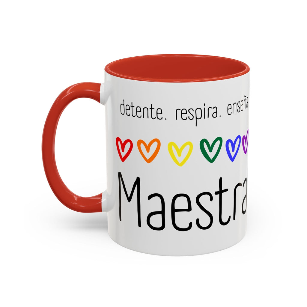 Maestra de corazón - taza de cerámica - Back to School - Papeles Verdes
