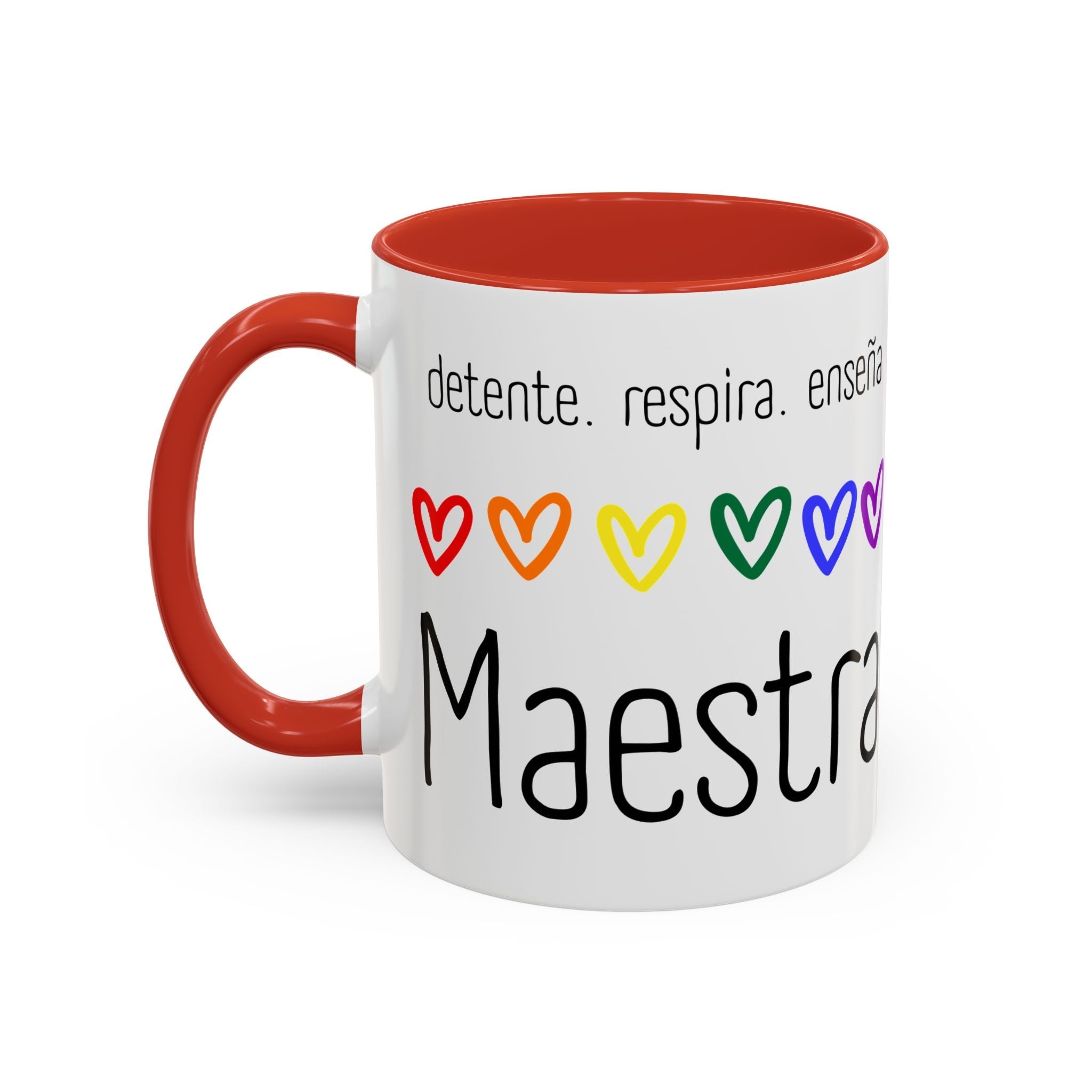 Maestra de corazón - taza de cerámica - Back to School - Papeles Verdes