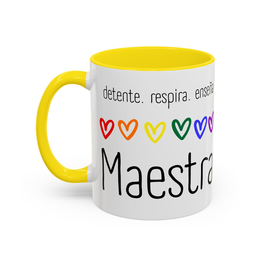 Maestra de corazón - taza de cerámica - Back to School - Papeles Verdes
