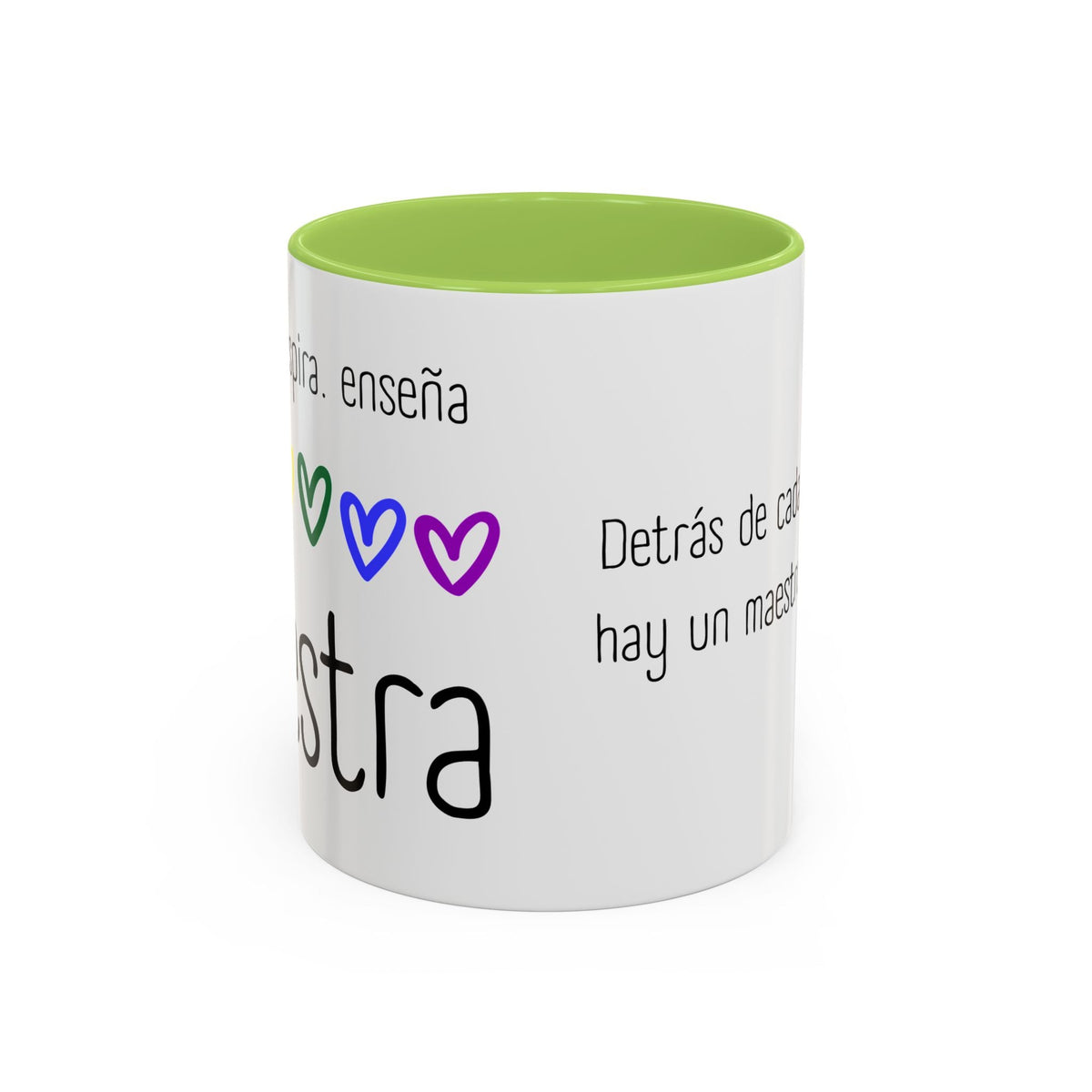Maestra de corazón - taza de cerámica - Back to School - Papeles Verdes
