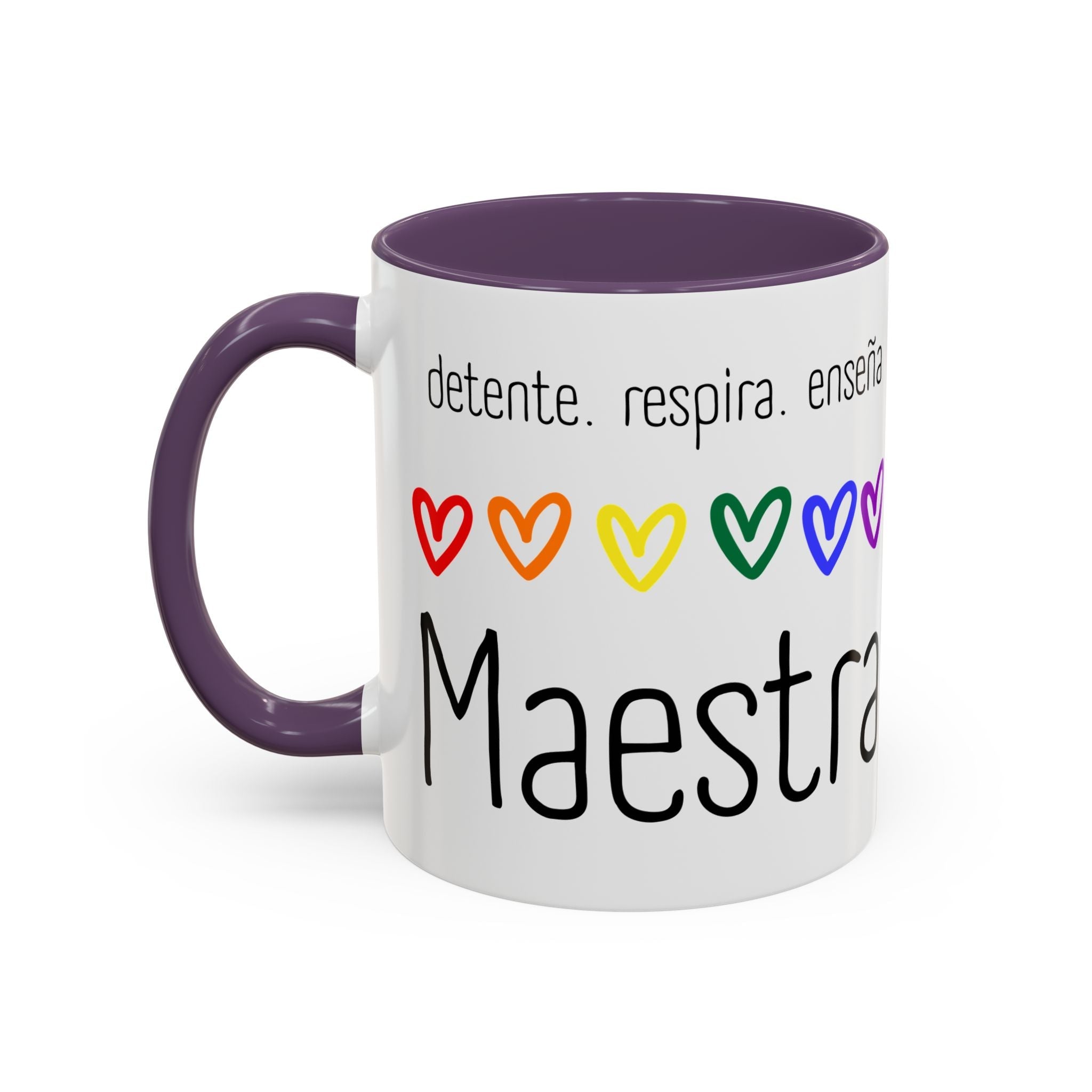 Maestra de corazón - taza de cerámica - Back to School - Papeles Verdes
