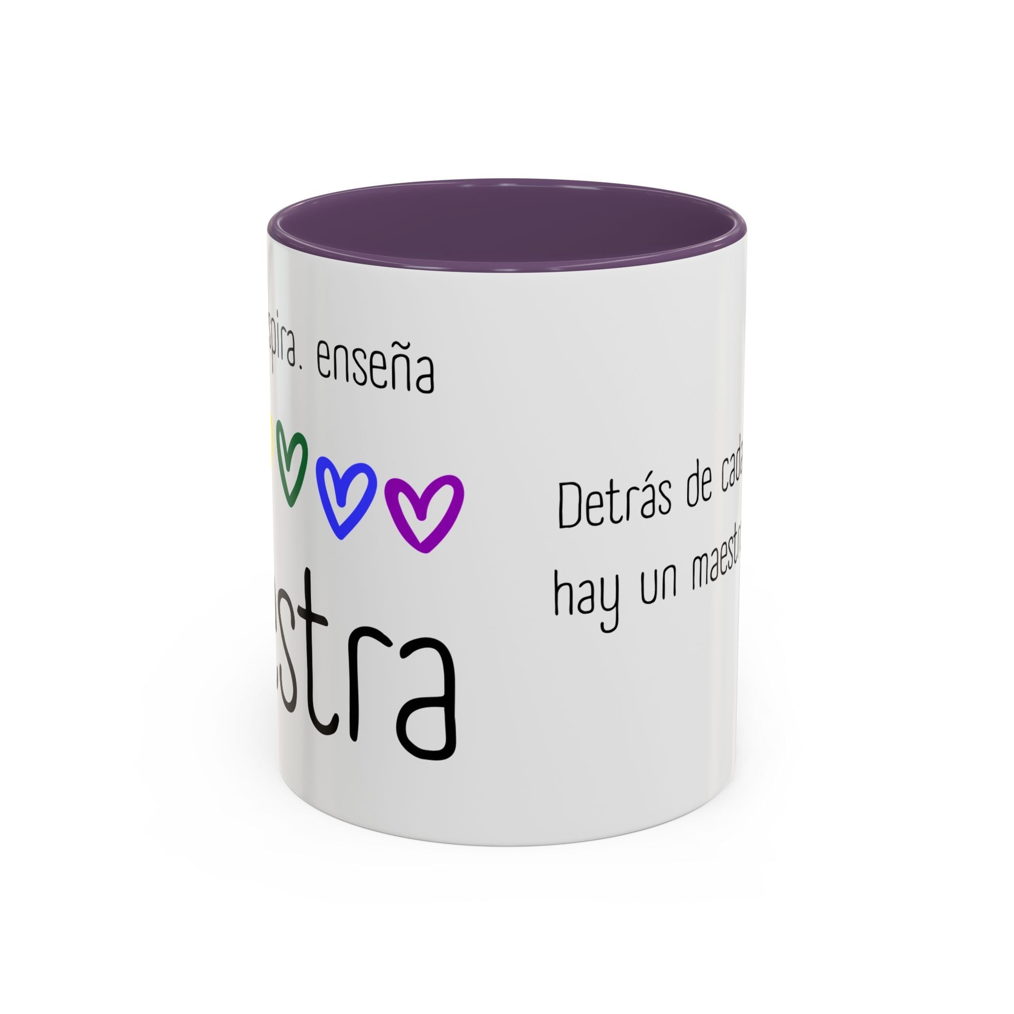 Maestra de corazón - taza de cerámica - Back to School - Papeles Verdes