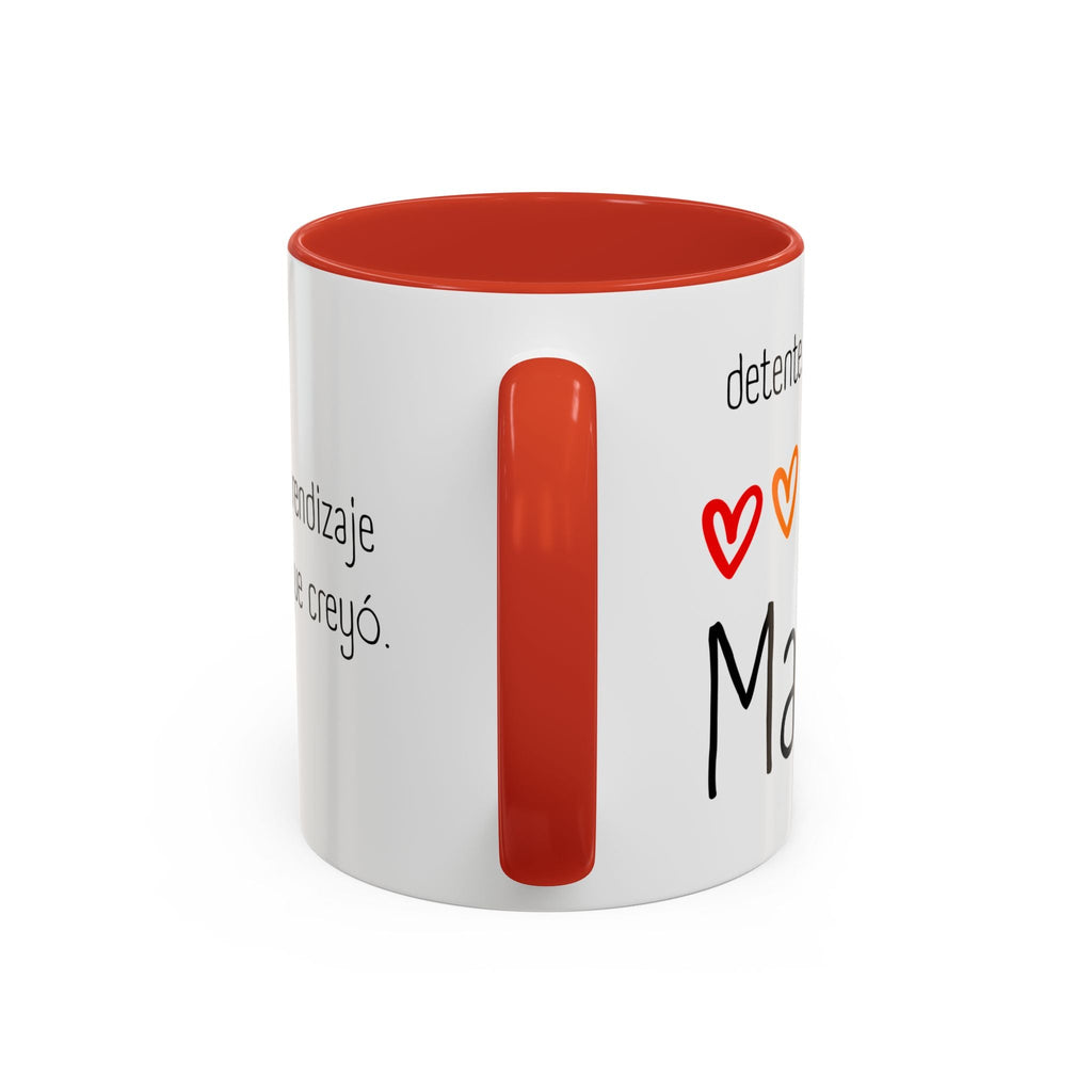 Maestra de corazón - taza de cerámica - Back to School - Papeles Verdes