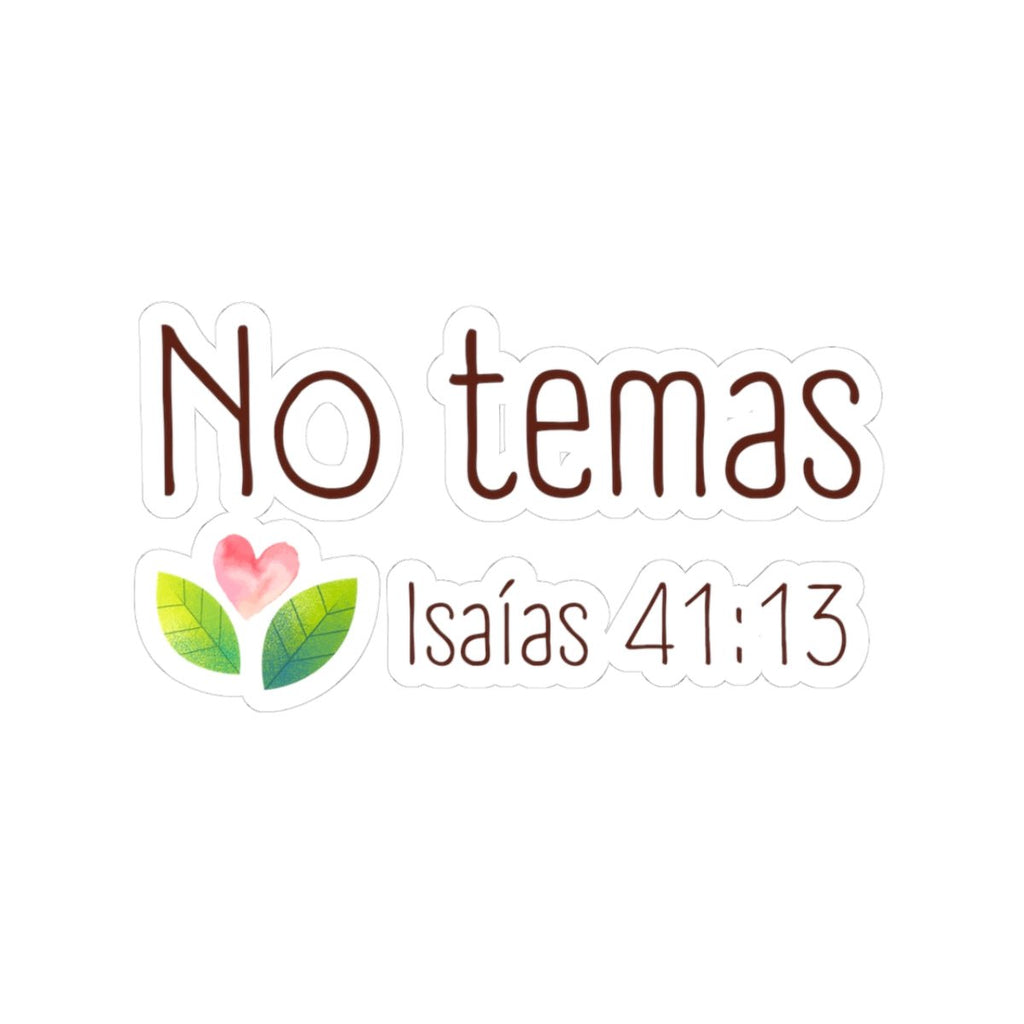 No temas - Isaiah 41:13 Christian Sticker - Papeles Verdes