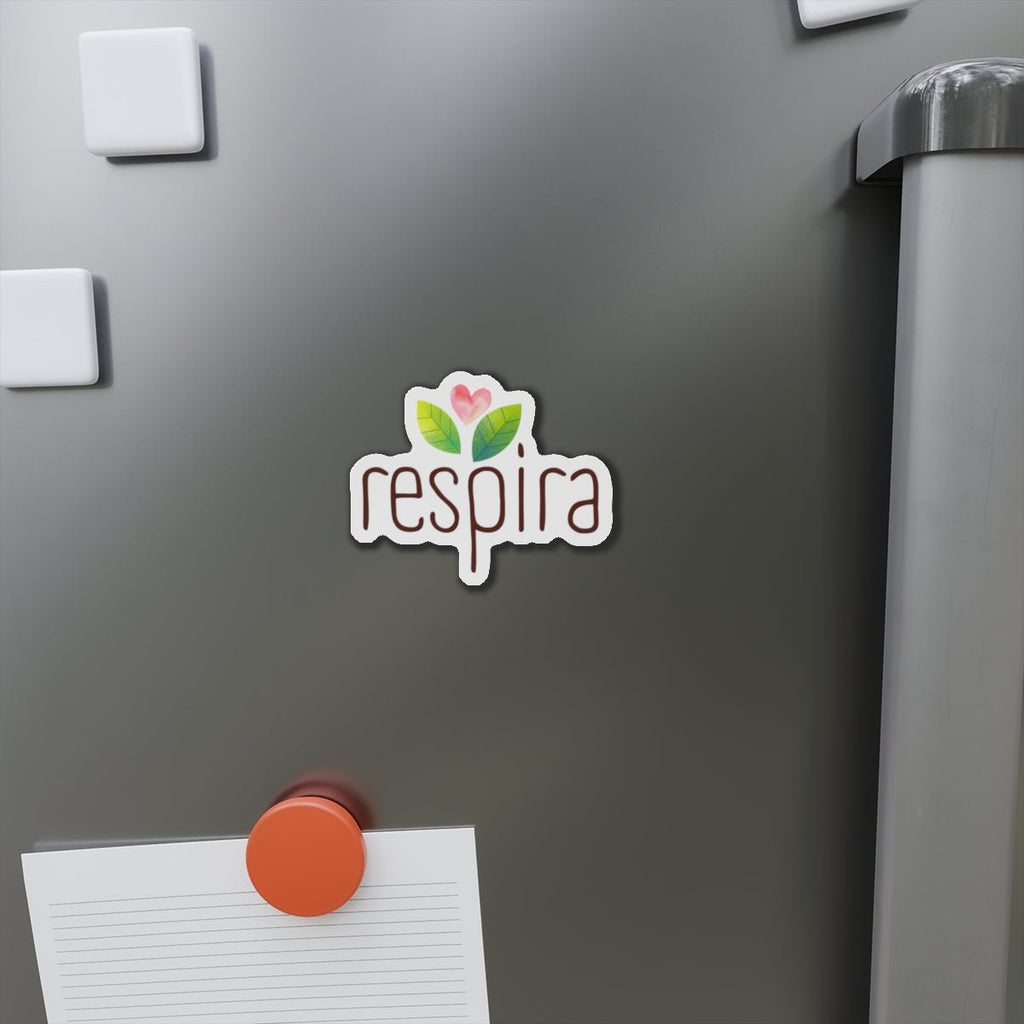 Respira - Iman/Magnet - Frase Positiva - Papeles Verdes