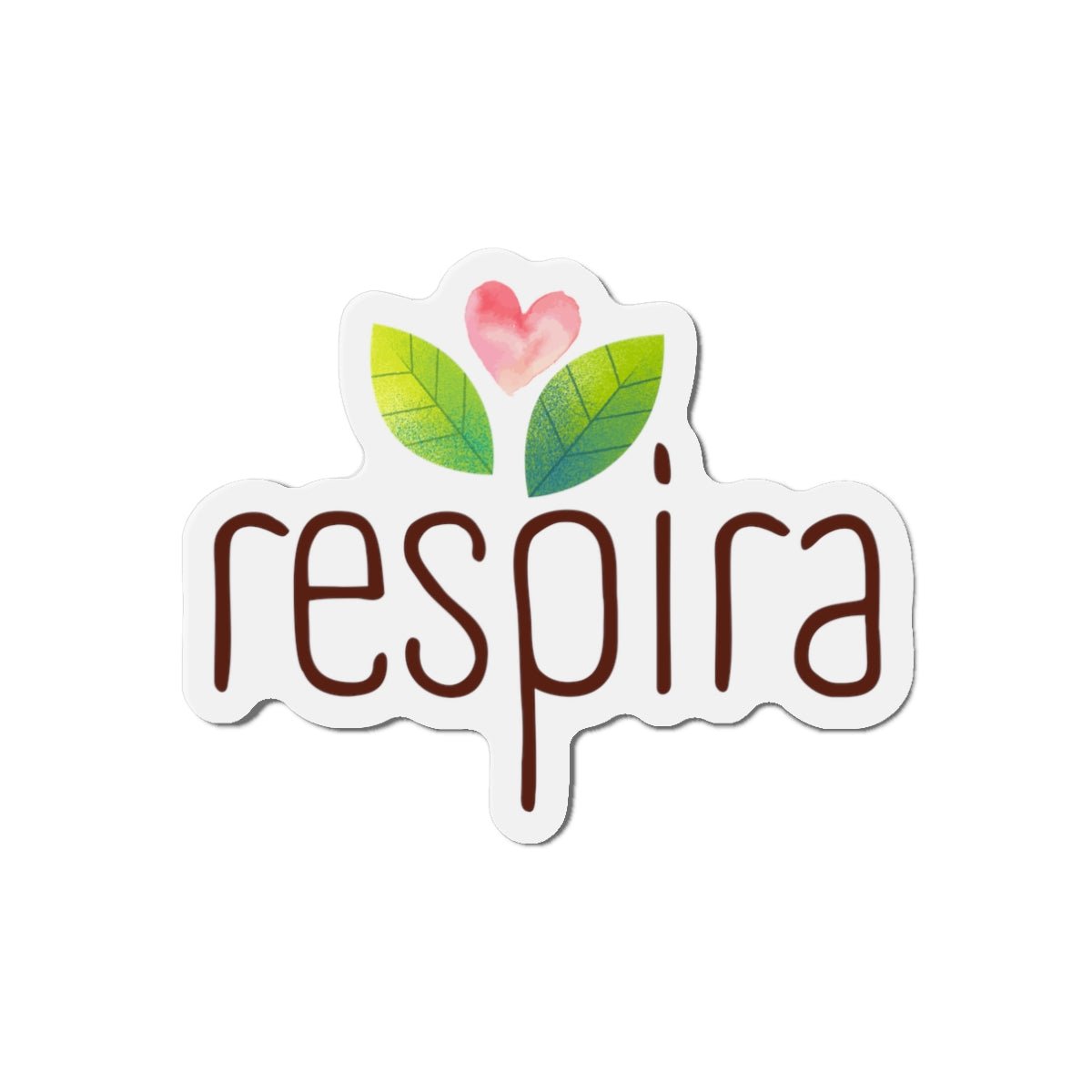 Respira - Iman/Magnet - Frase Positiva - Papeles Verdes