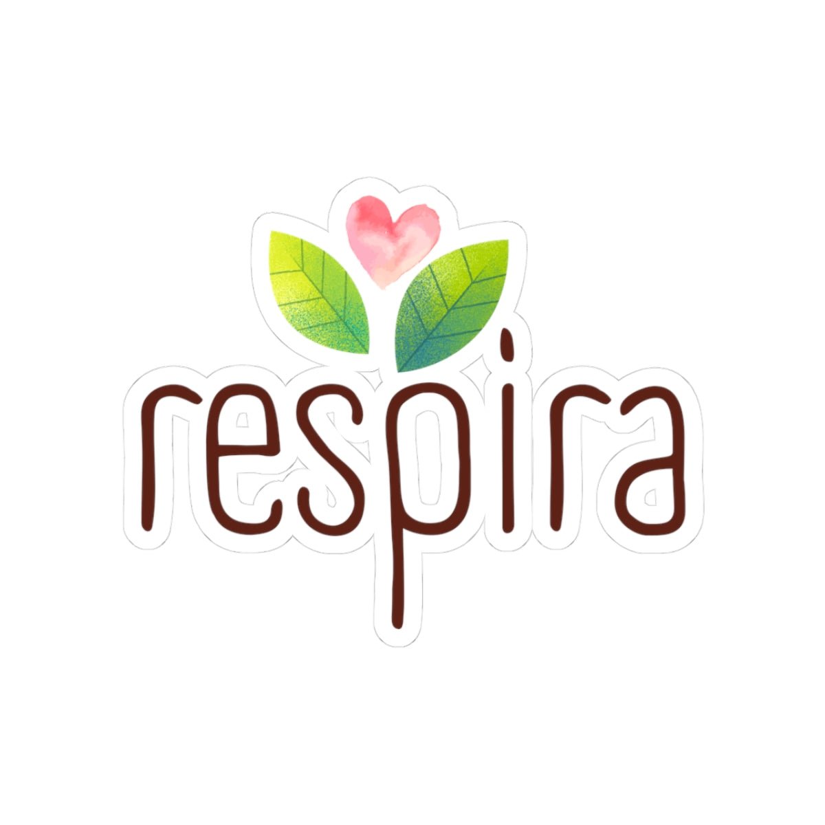 Respira - Sticker - Bienestar Positivo - Papeles Verdes