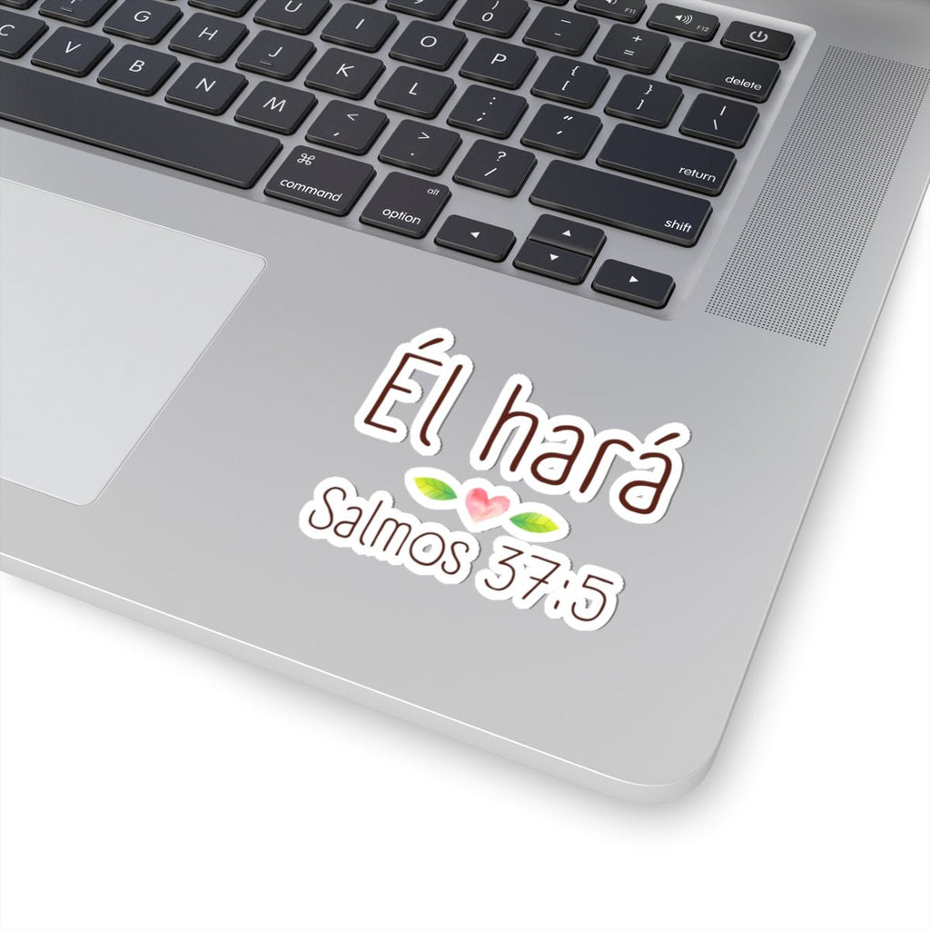 Sticker — Él hará (Salmos 37:5) Christian Sticker - Papeles Verdes