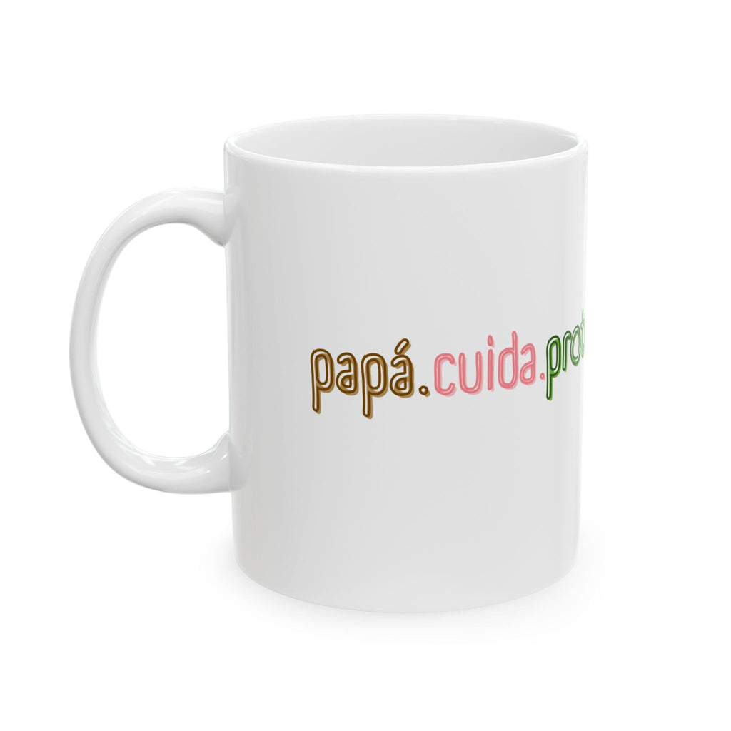 Taza de cerámica PAPA cuida y protege, (11oz, 15oz) Ceramic Mug - Papeles Verdes
