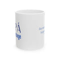 Taza de Cerámica para "PAPA" (letras en azul cobalto) – Regalo religioso para el Día del Padre (11oz/15oz) - Papeles Verdes