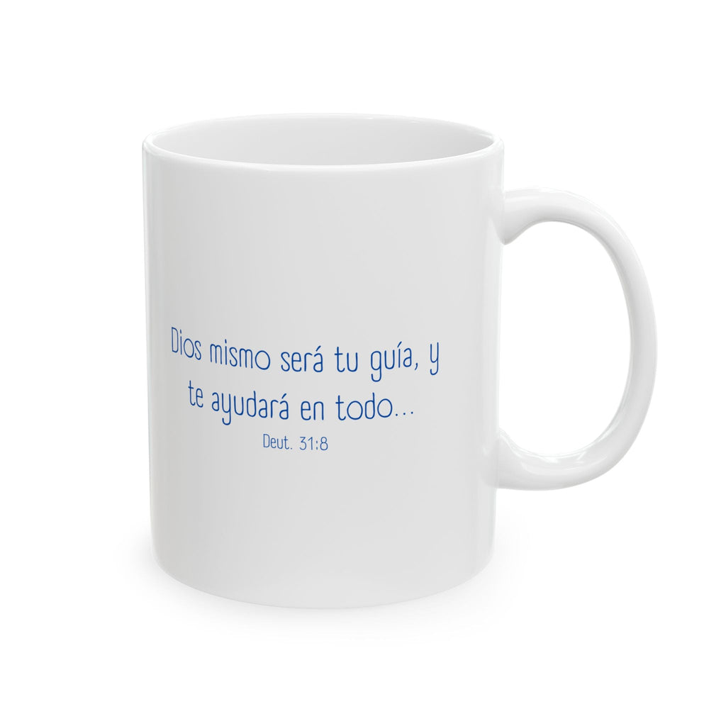 Taza de Cerámica para "PAPA" (letras en azul cobalto) – Regalo religioso para el Día del Padre (11oz/15oz) - Papeles Verdes
