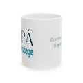 Taza de Cerámica para PAPA (letras en verde azulado) – Regalo religioso para el Día del Padre - Papeles Verdes