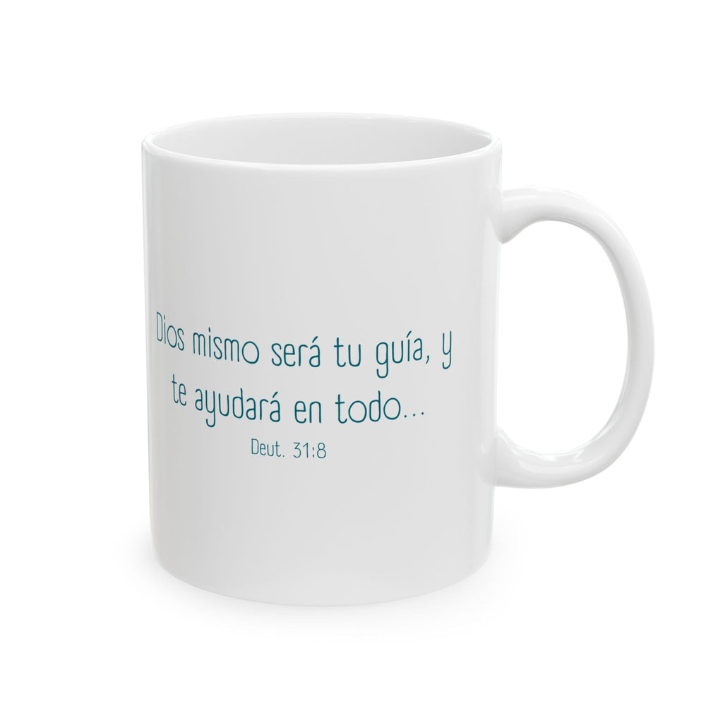 Taza de Cerámica para PAPA (letras en verde azulado) – Regalo religioso para el Día del Padre - Papeles Verdes