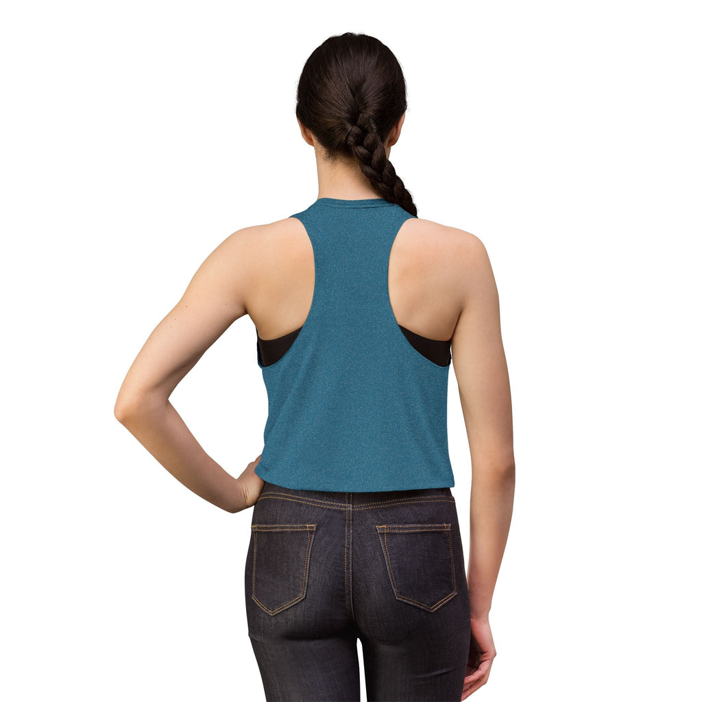 Women's Crop Top — "Hija del Mar y el Sol" Tropical Sun & Waves Tank - Papeles Verdes