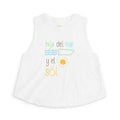 Women's Crop Top — "Hija del Mar y el Sol" Tropical Sun & Waves Tank - Papeles Verdes