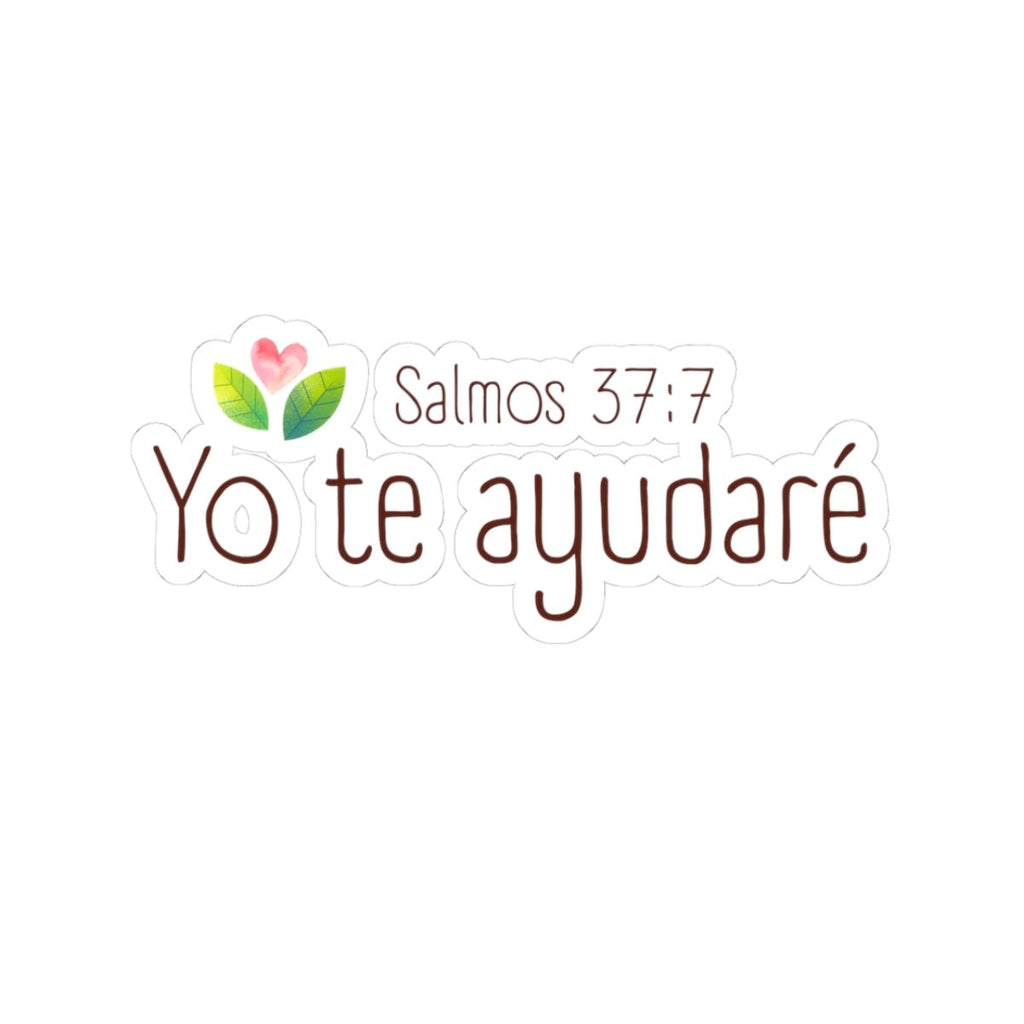 Yo te ayudaré (Salmos 37:7) — Sticker Religioso Cristiano - Papeles Verdes